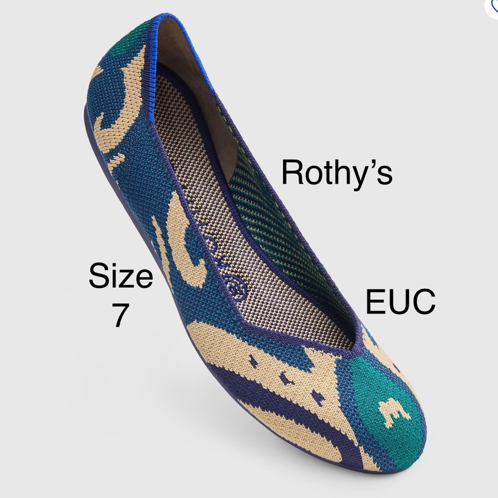 COPY - Rothys blue moroccan flats 7